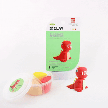DinoClay | Modellare creativamente con i dinosauri – Set di argilla fai-da-te con 6 forme